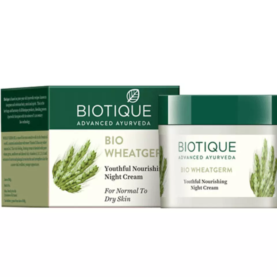 Крем ночной антивозрастной с зародышами пшеницы  Wheatgerm Anti-Ageing Night Cream Biotique 50 мл