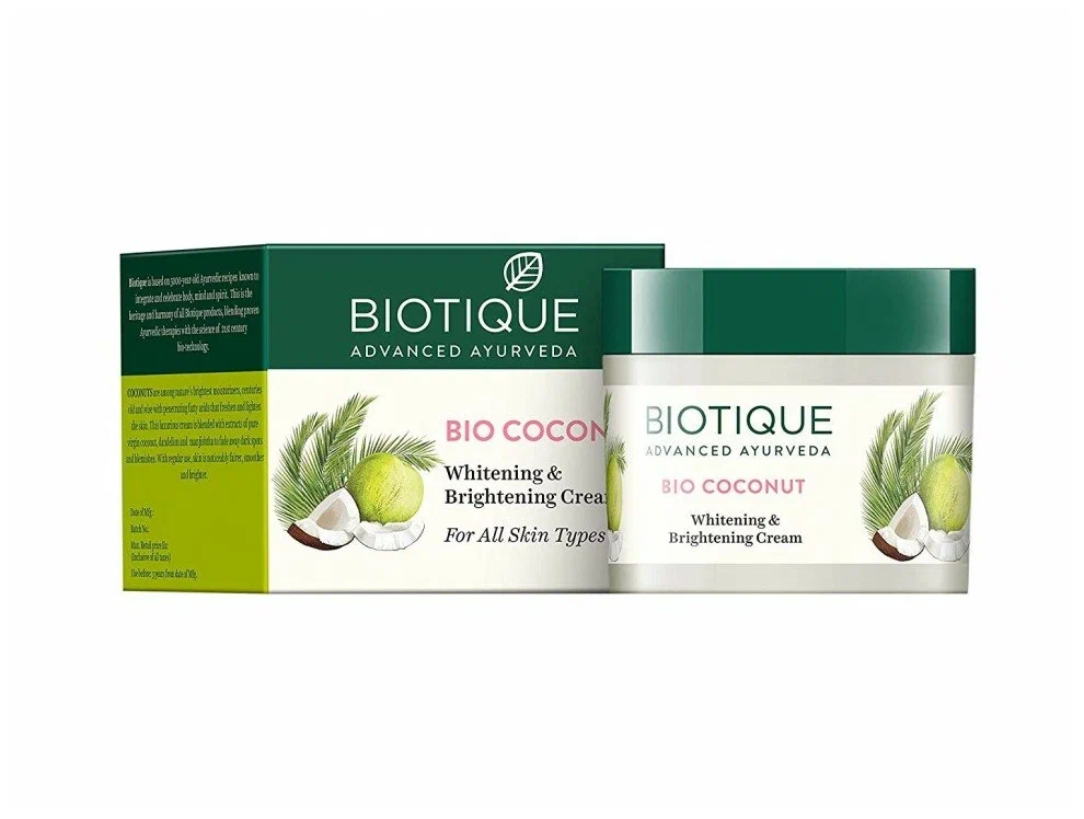 Крем для лица осветляющий Биотик "Кокос" Biotique Coconut Brightening Instant Glow Cream 50 мл