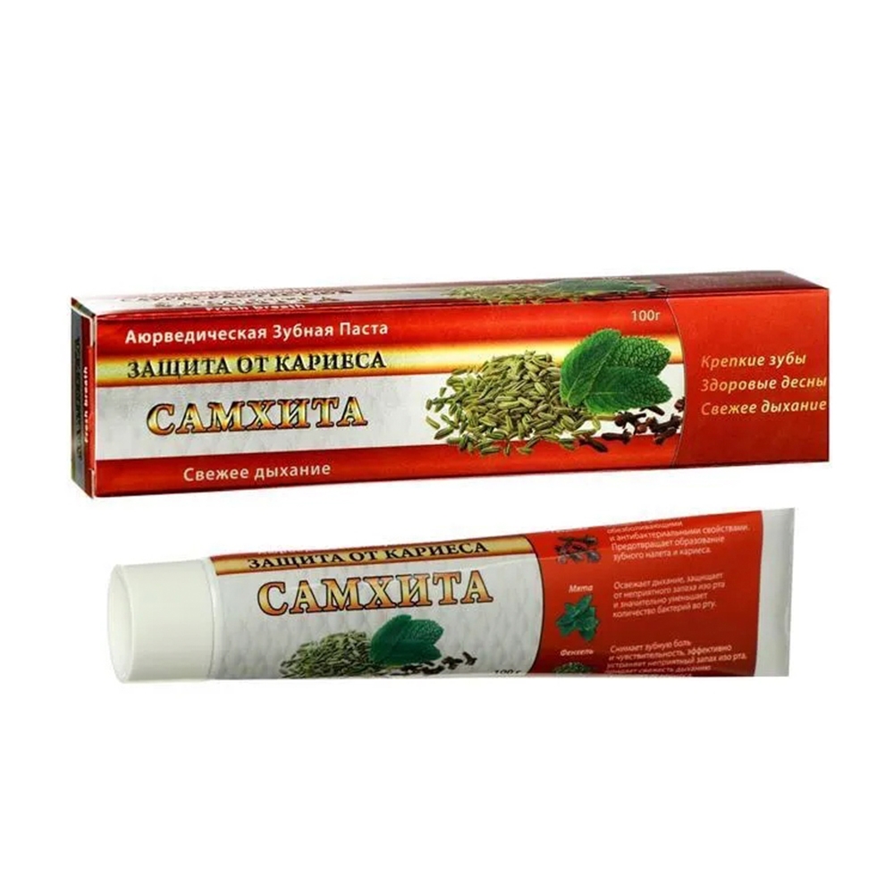Зубная паста Защита от Кариеса Samhita 100г